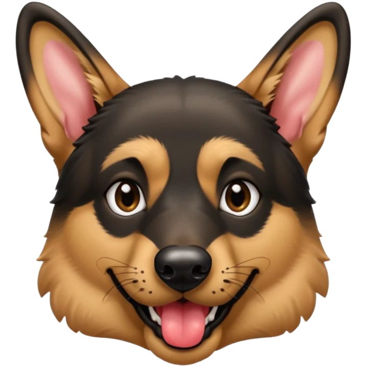 German shepard dog with extra long tongue emoji