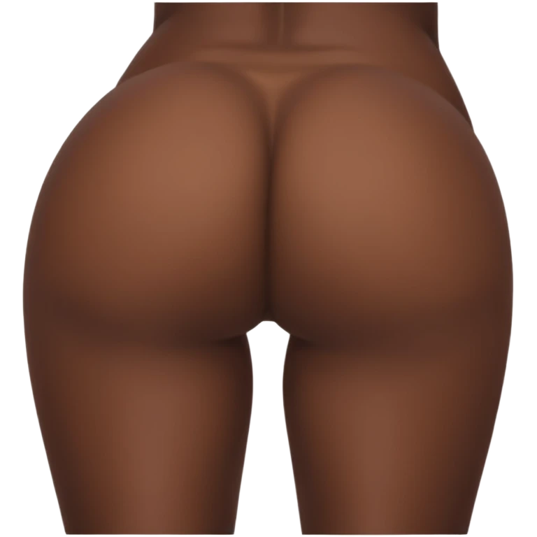 Nude big black booty bent over emoji