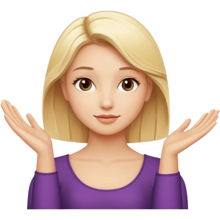 blonde girl in a graceful pose posing for the camera emoji