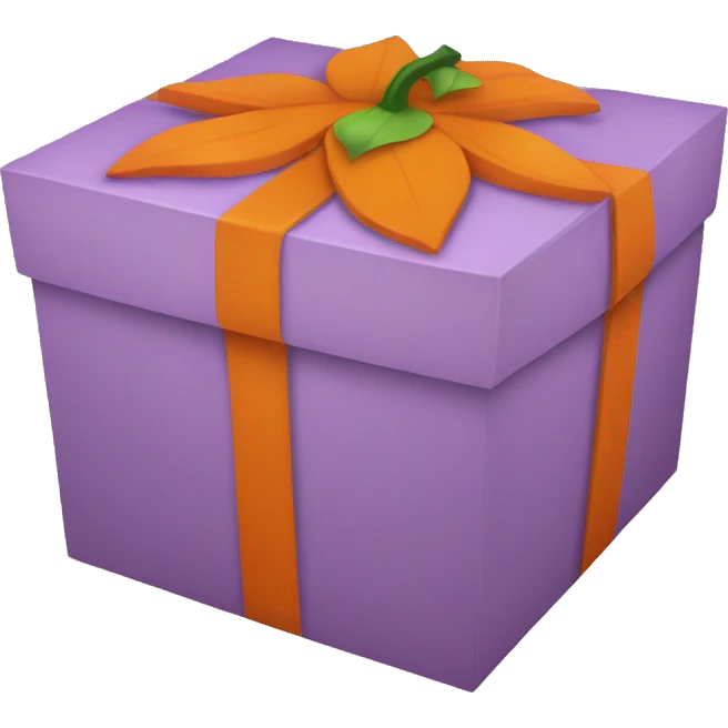 pumpkin gift box emoji
