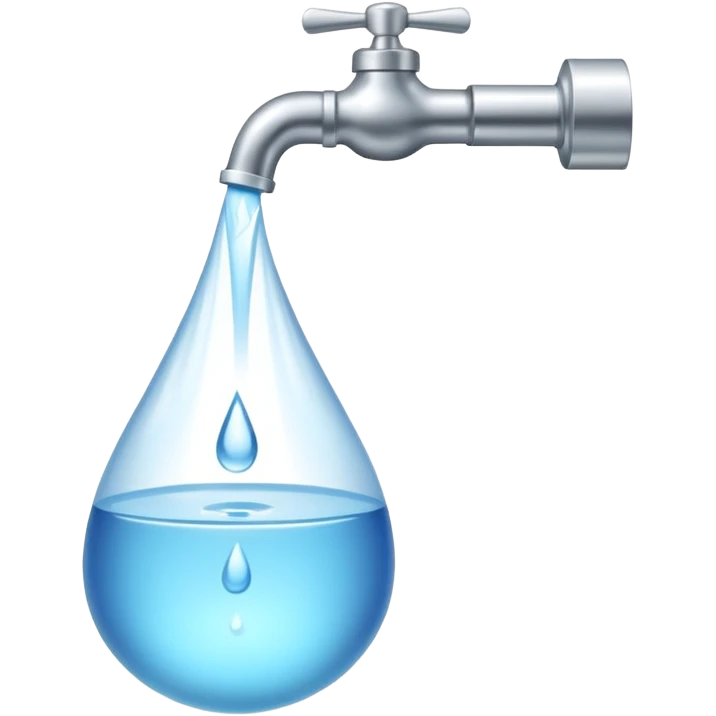 water flows from the tap emoji