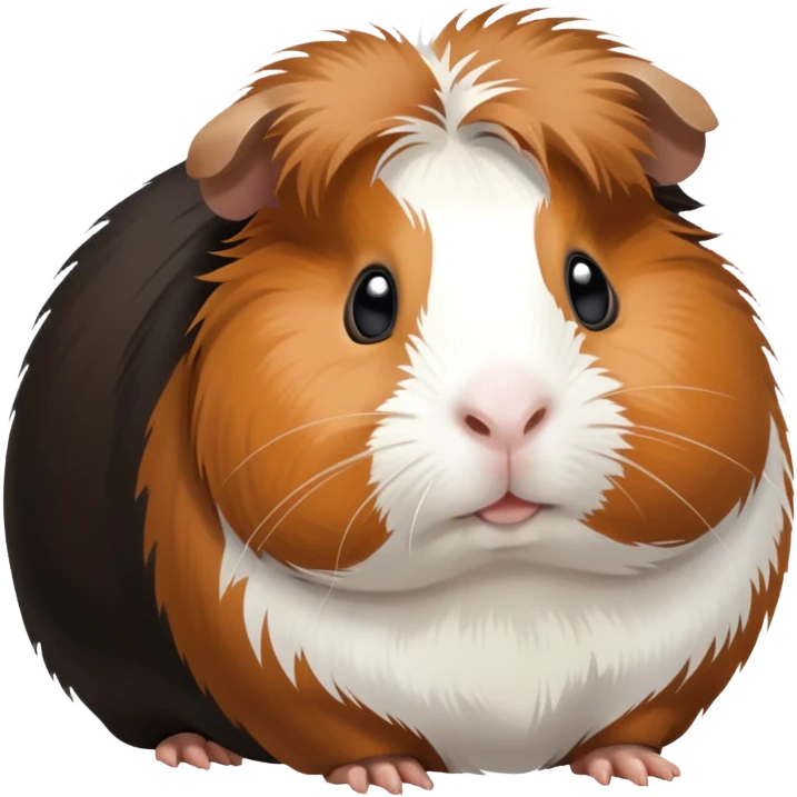 Black brown and white guinea pig emoji