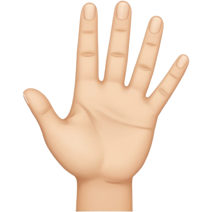 yvl hand sign, just have all five fingers out, besides ring finger and pinky  emoji