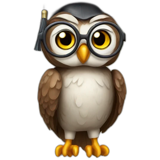 Professor owl emoji