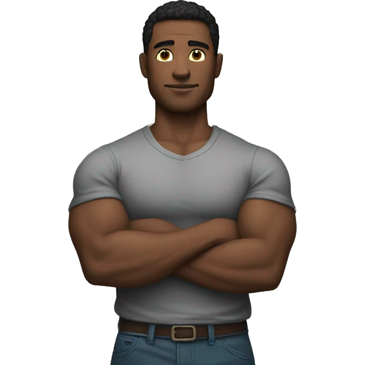 Fit man with arms crossed emoji