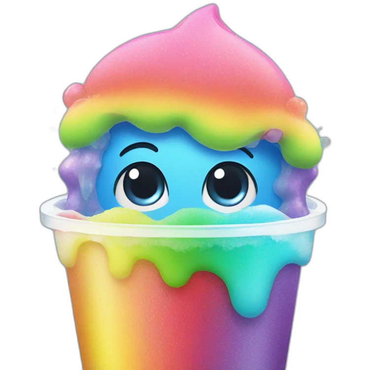 Rainbow Slushy without face emoji