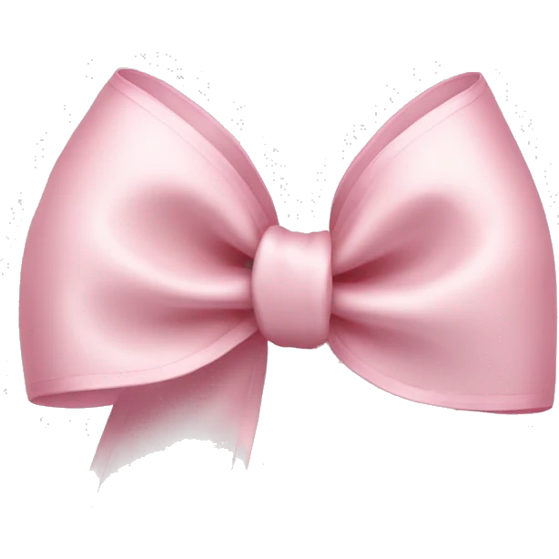 light pink ribbon bow emoji