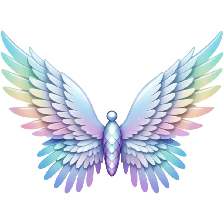 glitter wings white emoji