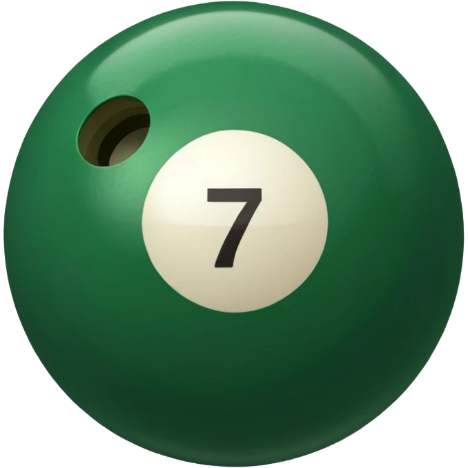 green billiard ball 7 number emoji
