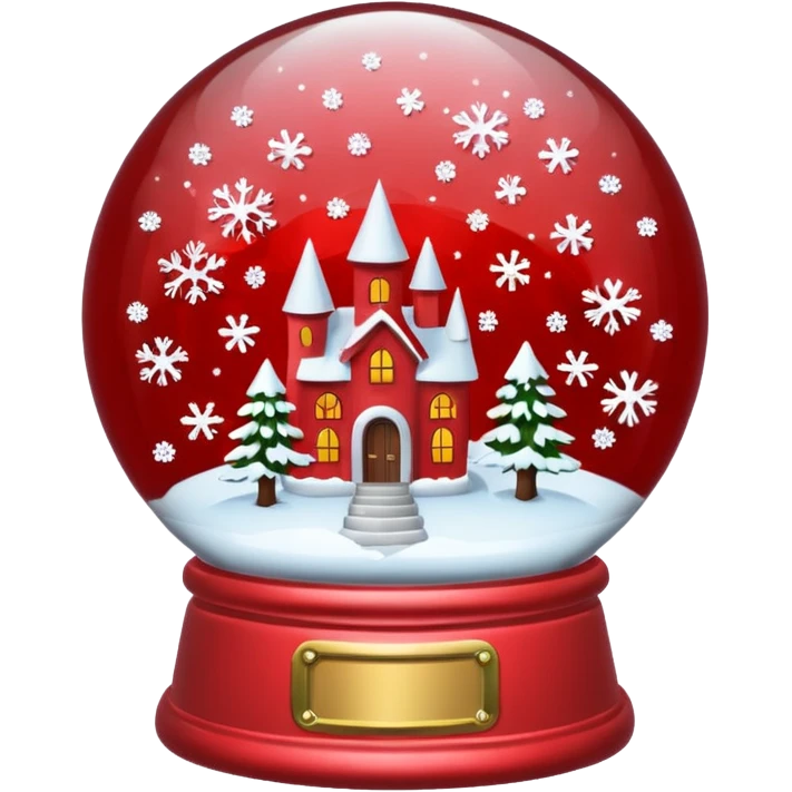 Red Snow Gloebe emoji