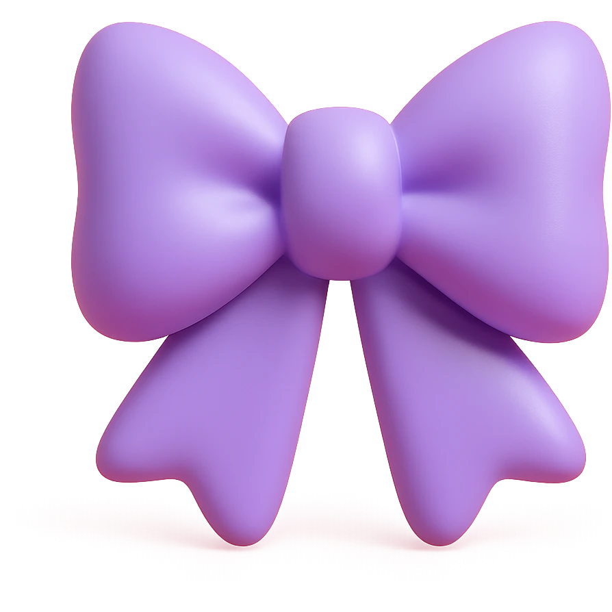 Purple gothic bow emoji