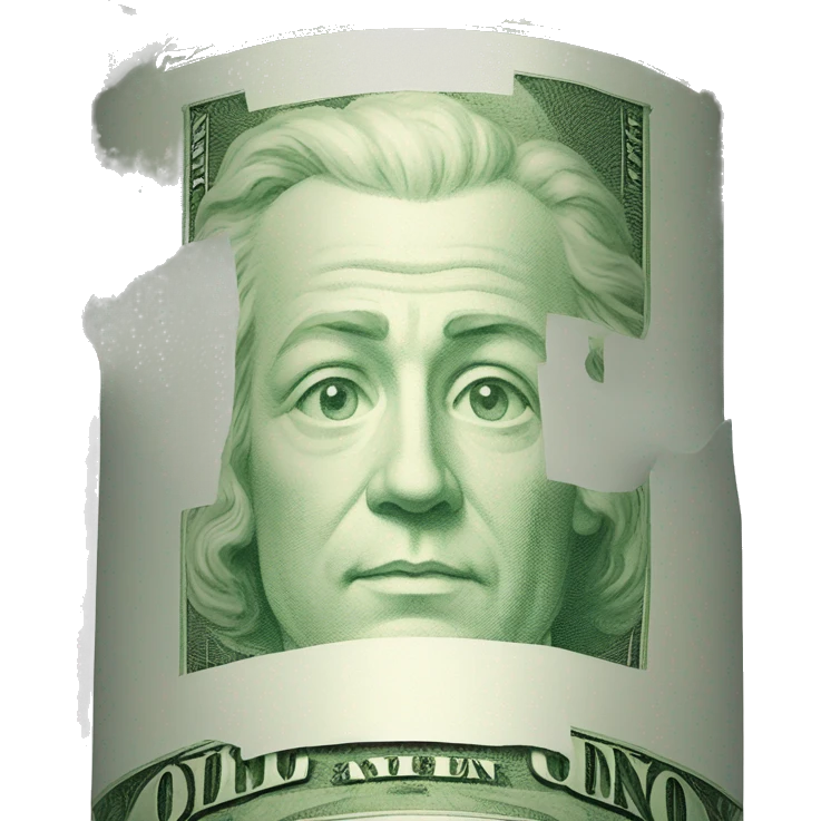  rolled up banknote emoji