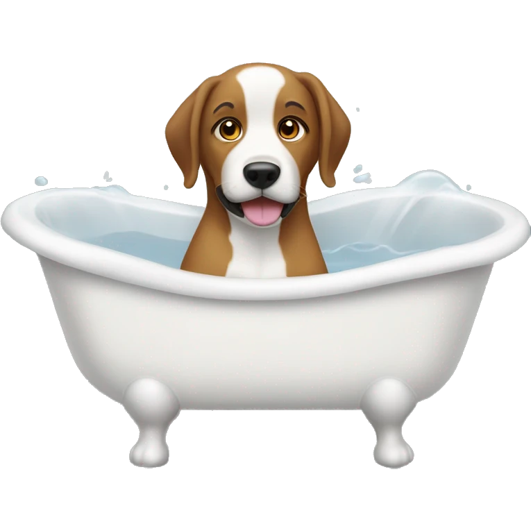 Un perro bañandose emoji