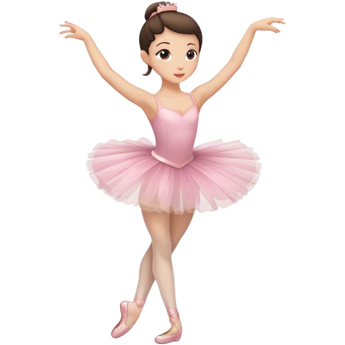 white brunette ballerina dancing side profile  emoji