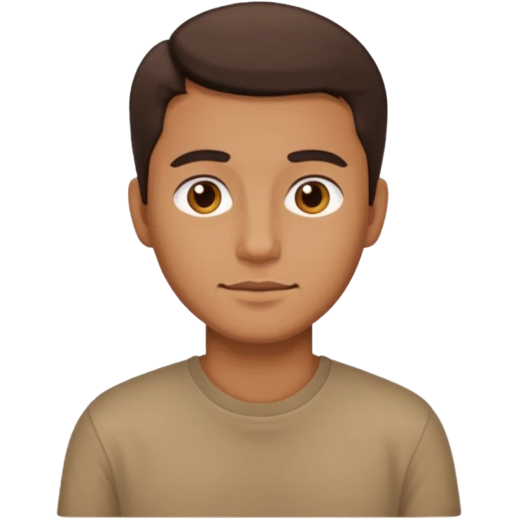 man wear brown shirt emoji