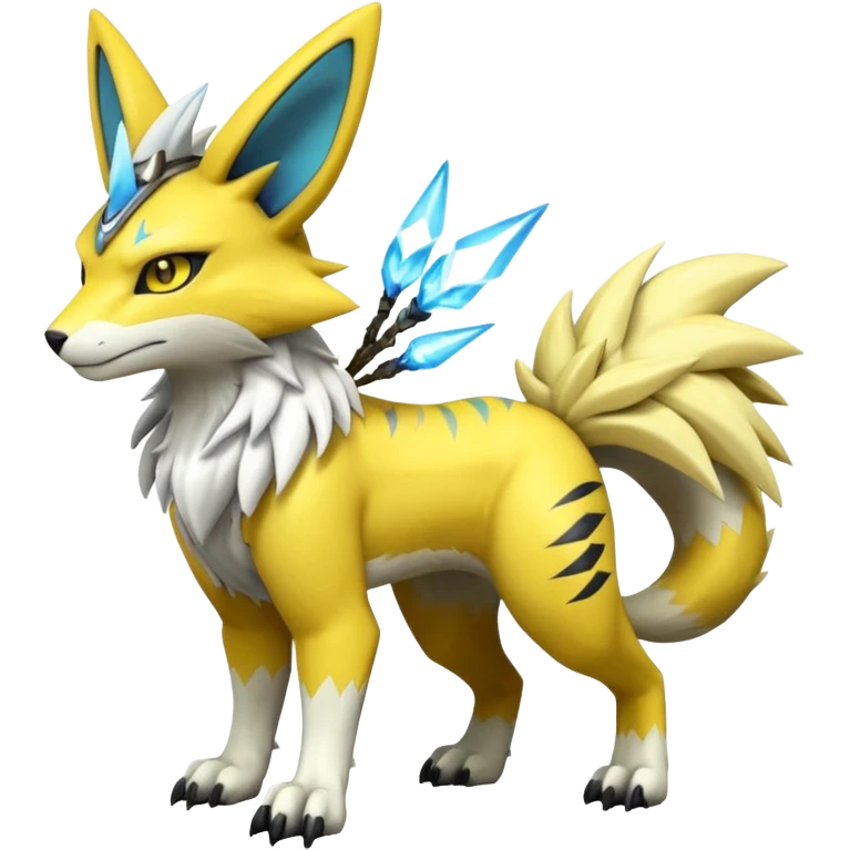 Beautiful Epic Zeraora-Renamon-Spectrobes-hybrid-creature emoji