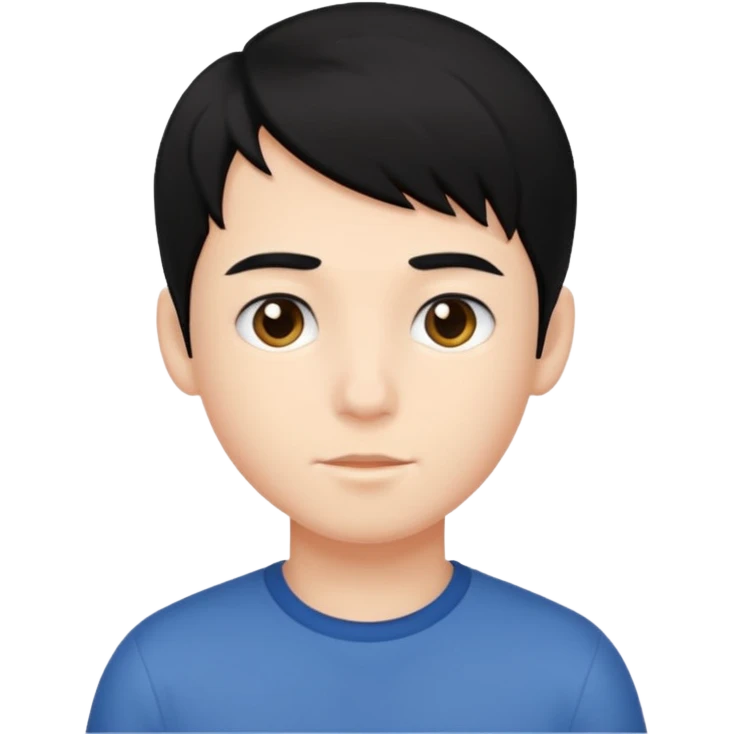 a boy with black hair  emoji