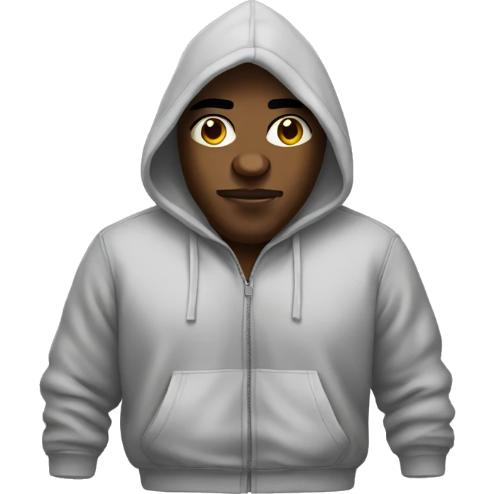 Boxer in a hoodie emoji