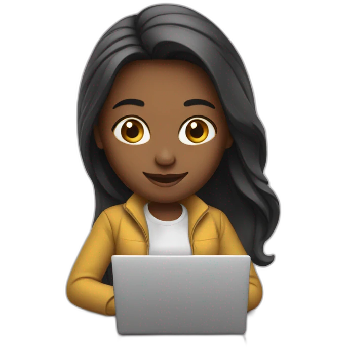 Marketer girl with a laptop emoji