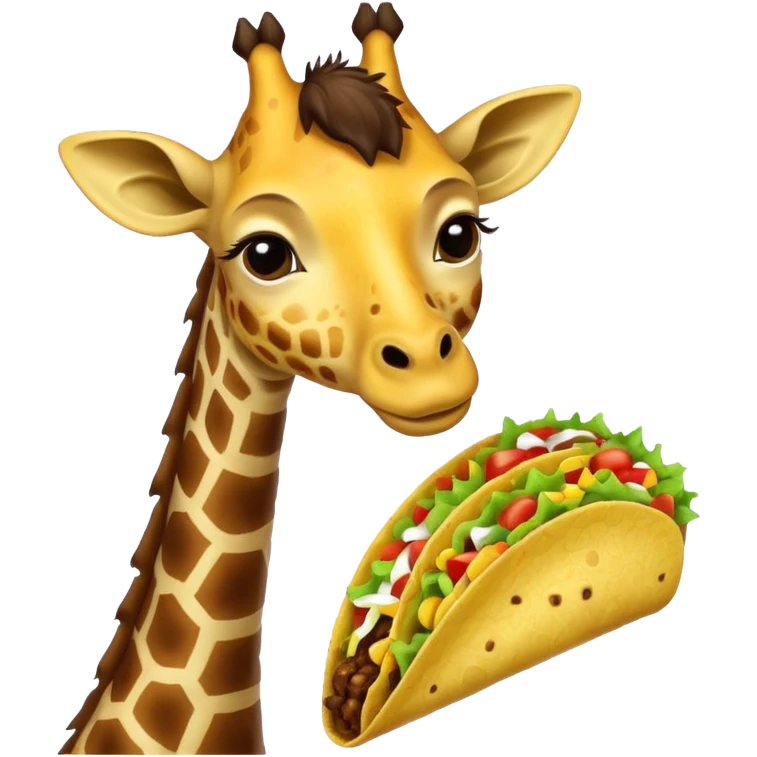 taco eating giraffe emoji