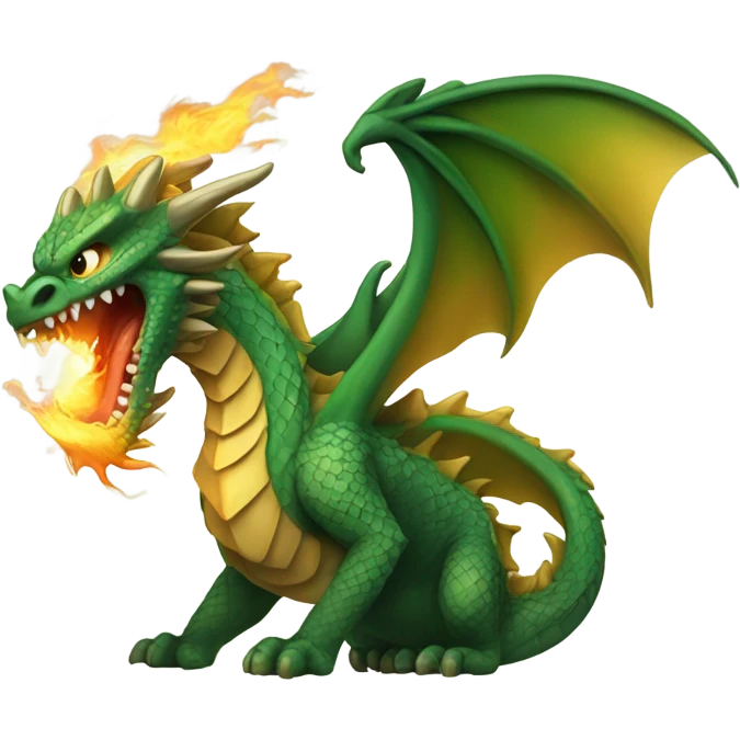 Dragon breathing fire emoji