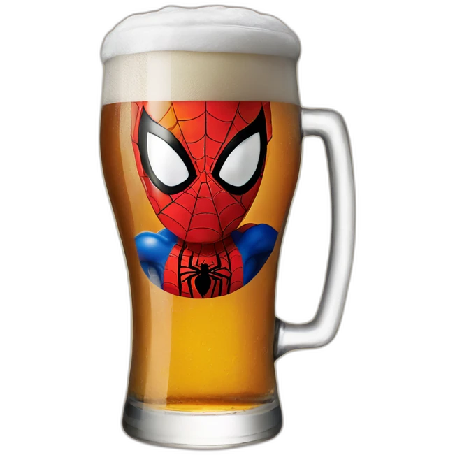 Spider man beer emoji