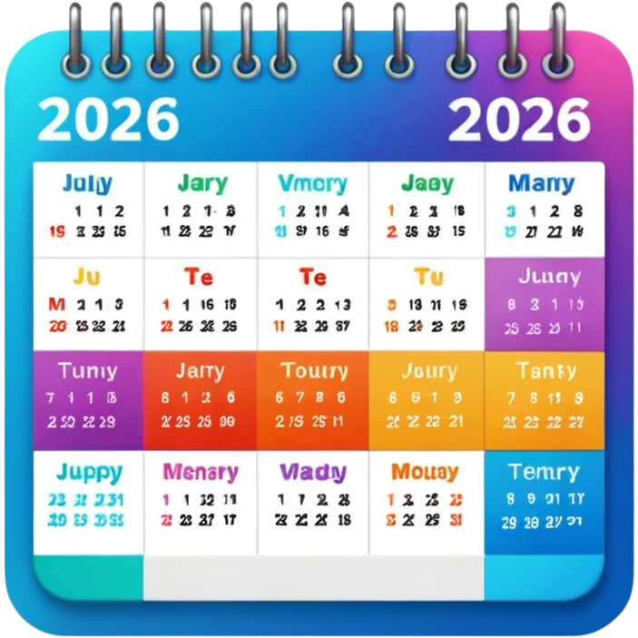 2026 calender  emoji