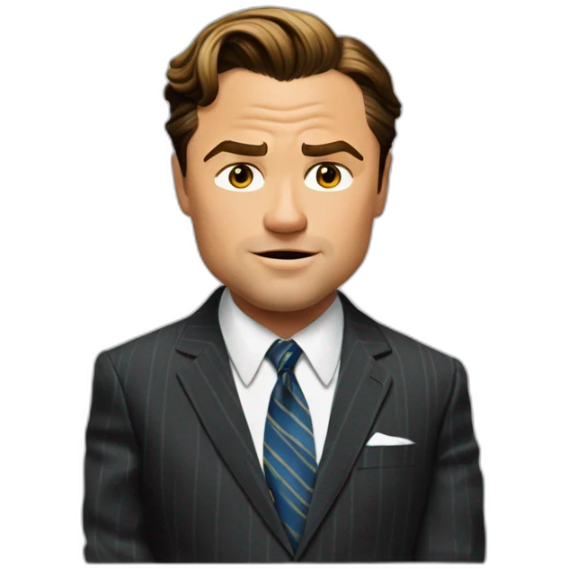 Leonardo DiCaprio in 'The Wolf of Wall Street' during the 'Sell Me This Pen' scene. have pen emoji