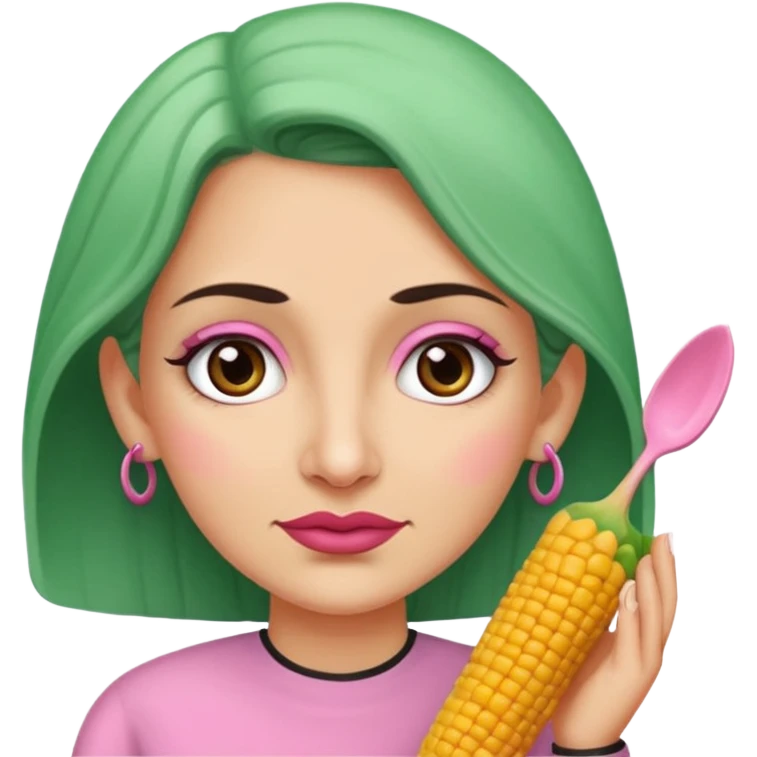 Un tamal femenino animado/caricaturado con moño, muy enferma con un termómetro en la boca. emoji