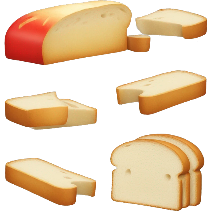 slice of white bread with a straight red sweatband  emoji