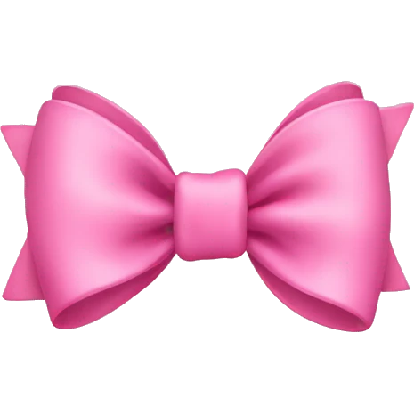 Pink baby bow emoji