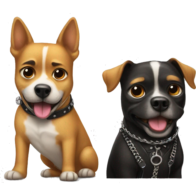 two punk dogs emoji