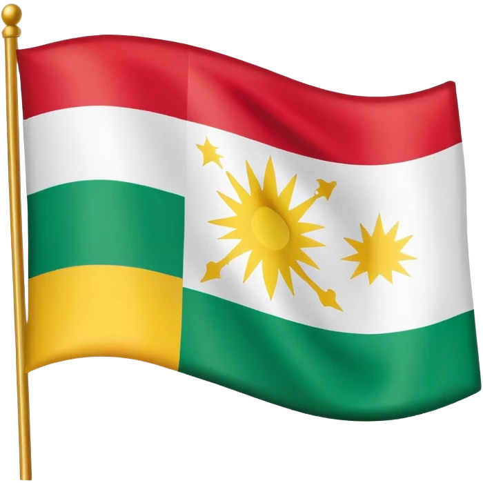 Kurdistan Flagge  emoji