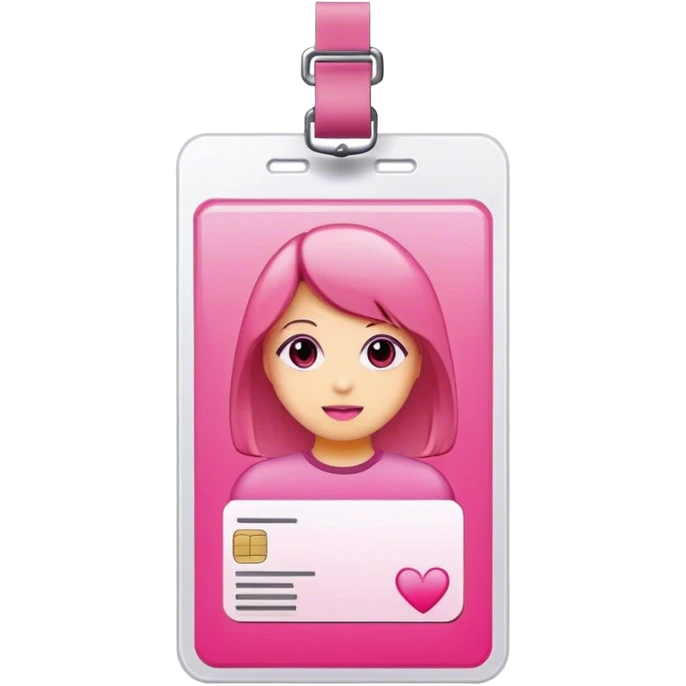 PINK ID CARD emoji