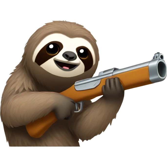Shooing sloth emoji
