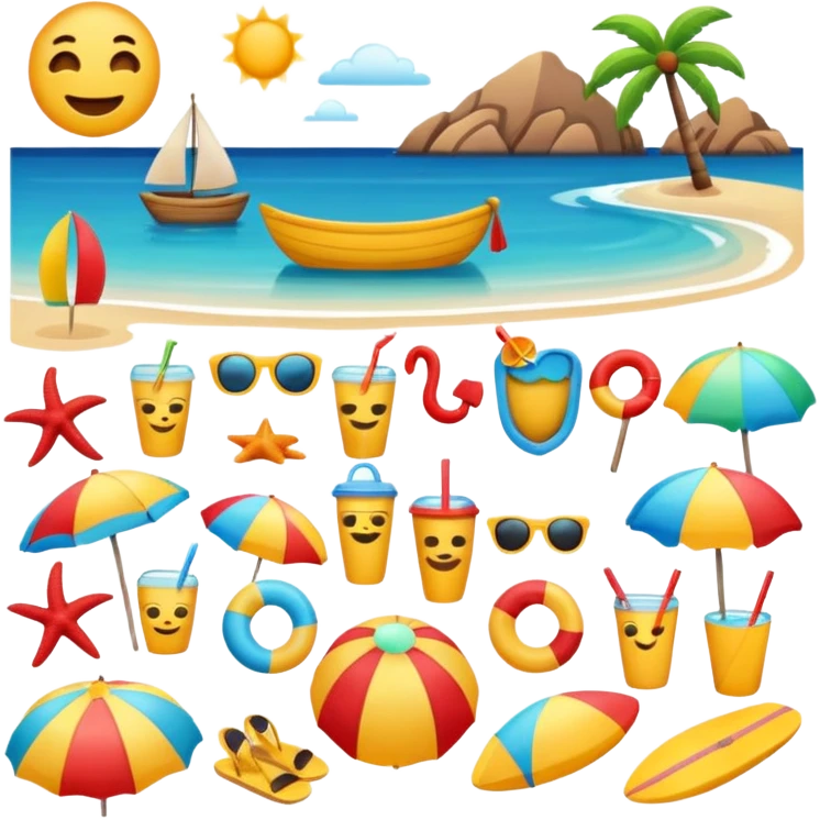 Beach emojis emoji