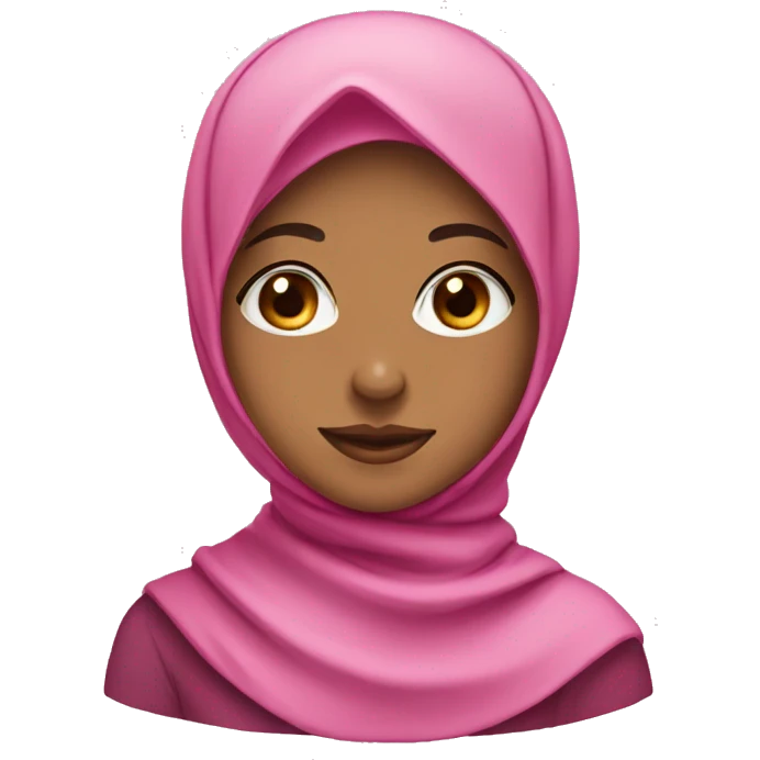 a girl with a pink hijab  emoji