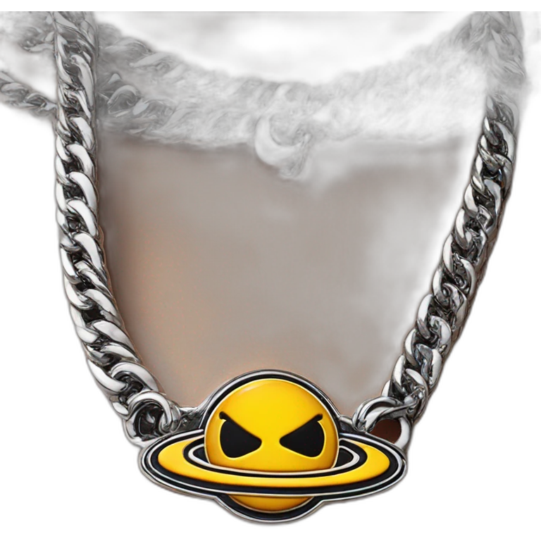 necklace saturn vivienne westwood brand chain  emoji