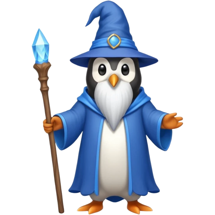 Penguin Wizard emoji