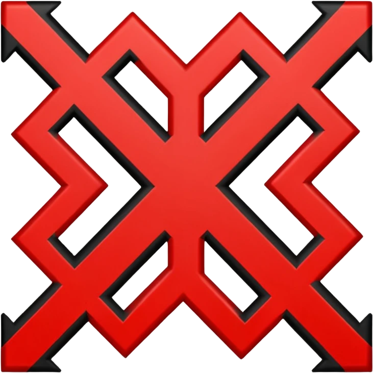 Signo nazi rojo y negro emoji