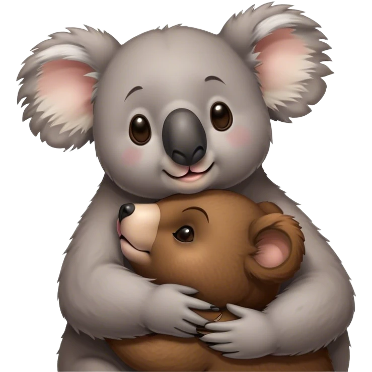 Koala kisses bear emoji