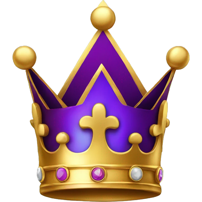 Gold crown with first place emoji