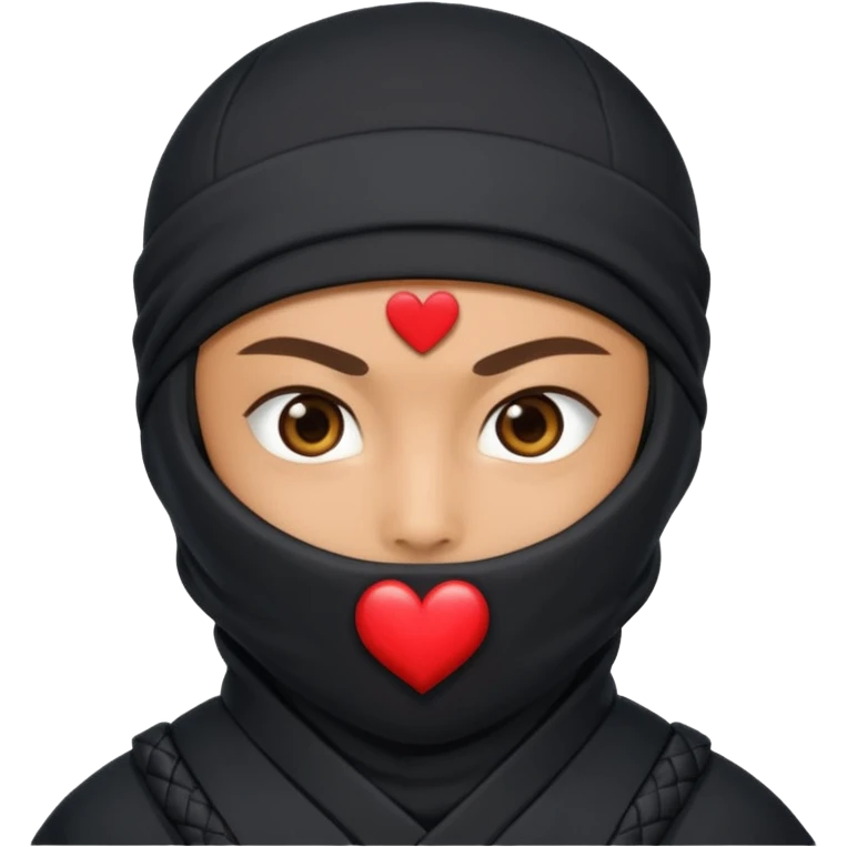 Ninja ojos de corazón  emoji