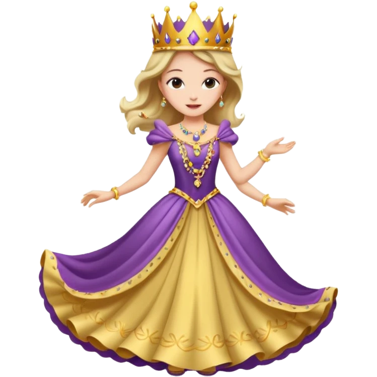 Fancy lady dancing with a crown emoji