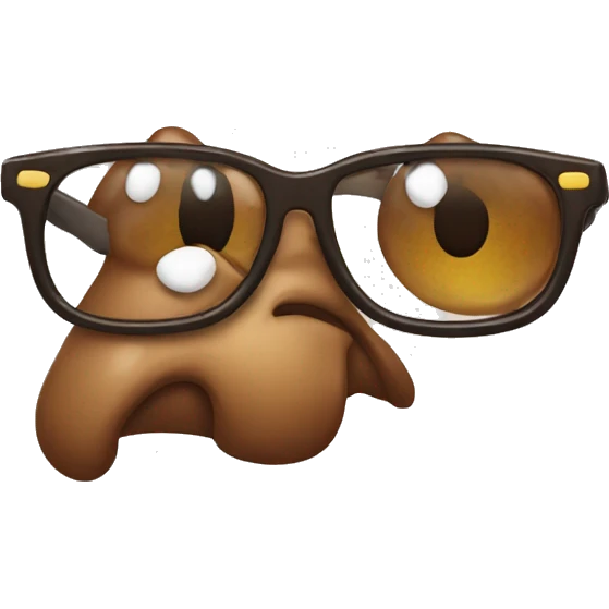 Poop wearing glasses emoji