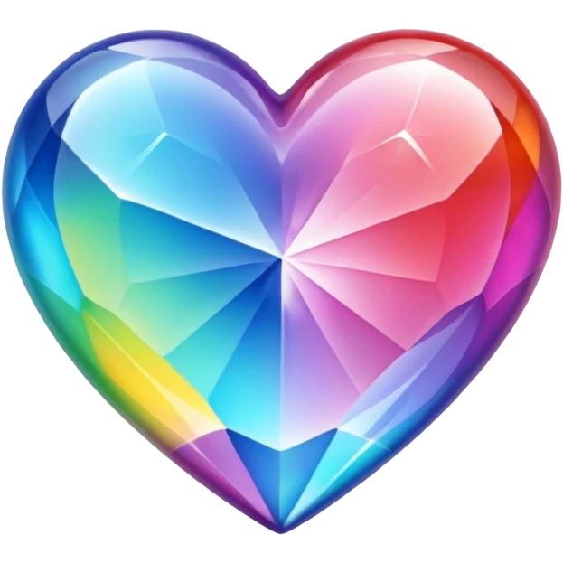 colorful crystal heart emoji