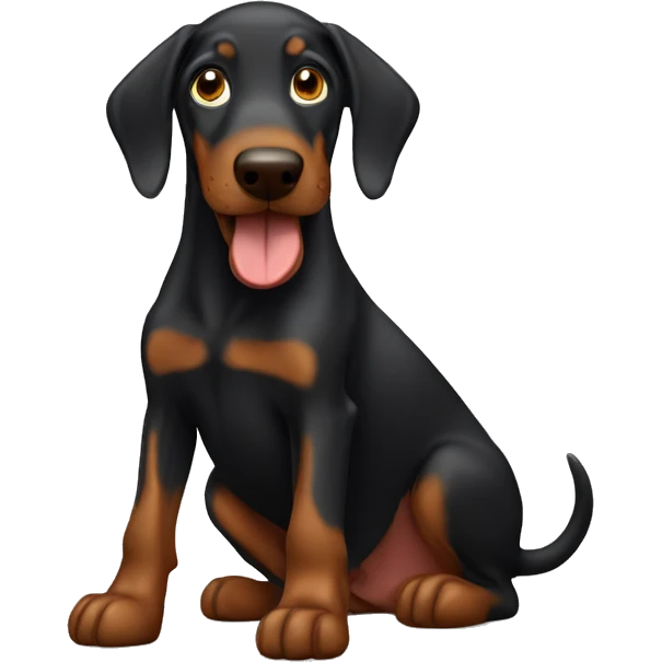 Doberman poops emoji