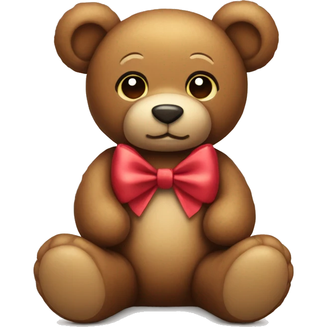 Teddy bear with a bow  emoji