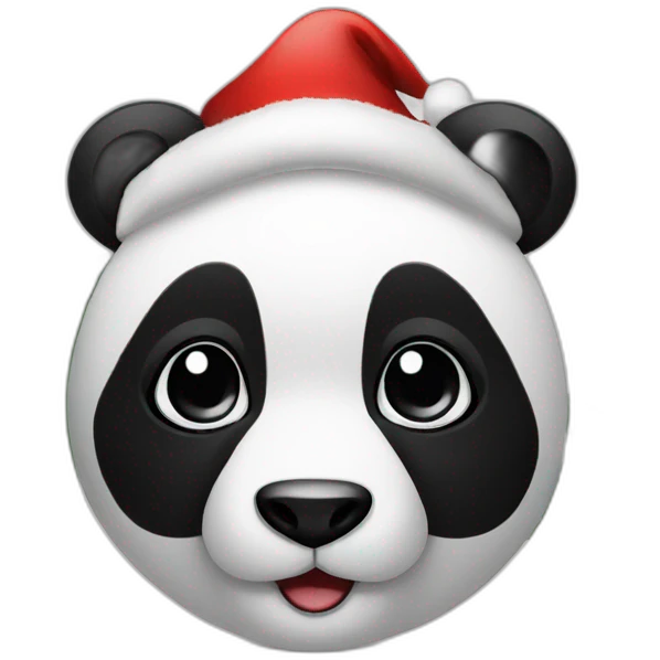 Christmas-panda emoji