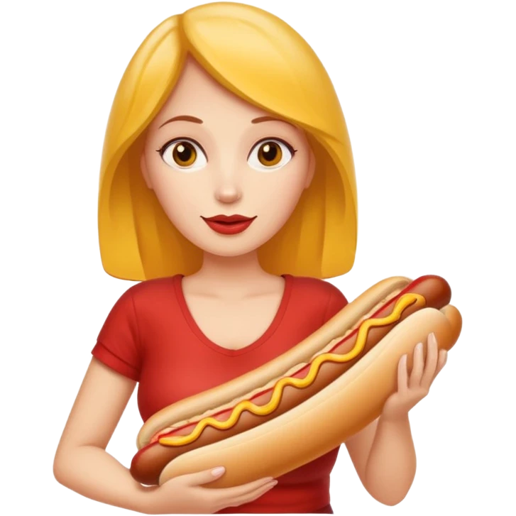 Big round boobs nude with hotdog  emoji